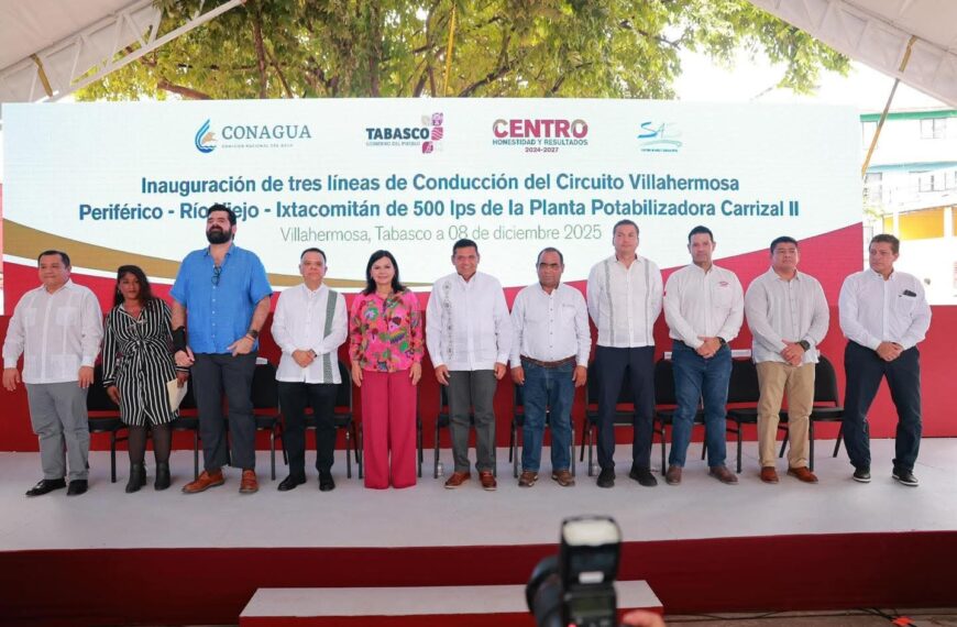 Entregan Javier May y Yolanda Osuna obras de agua potable que benefician a más de 100 mil habitantes