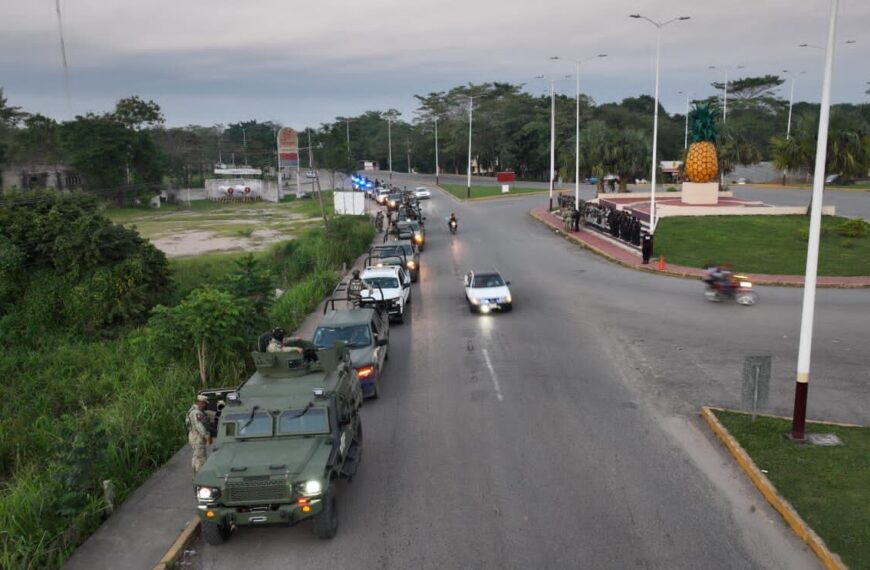 Realizan fuerzas de seguridad operativo de vigilancia en distintos puntos de Huimanguillo