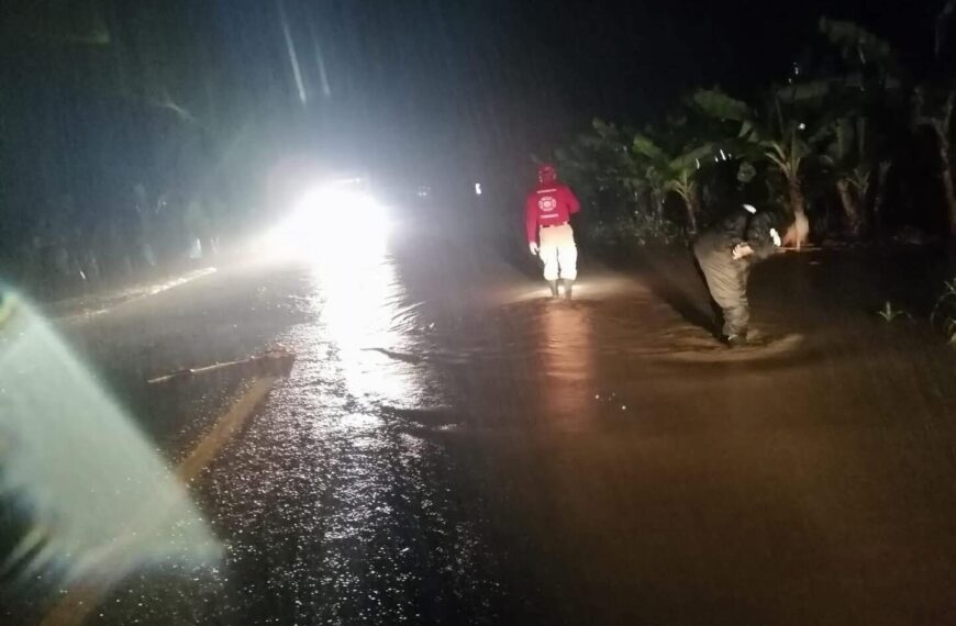Lluvias del frente frío 30 provocan vados y restricciones en la Villahermosa–Teapa