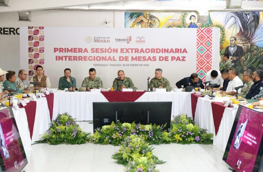 Celebran autoridades de Tabasco y Chiapas Mesa Interregional de Paz, para fortalecer estrategia de seguridad en la región