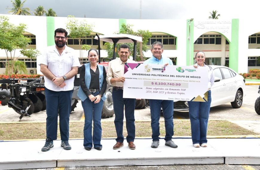 Con equipos, mobiliario y maquinaria, fortalece Gobierno programas de Politécnica del Golfo