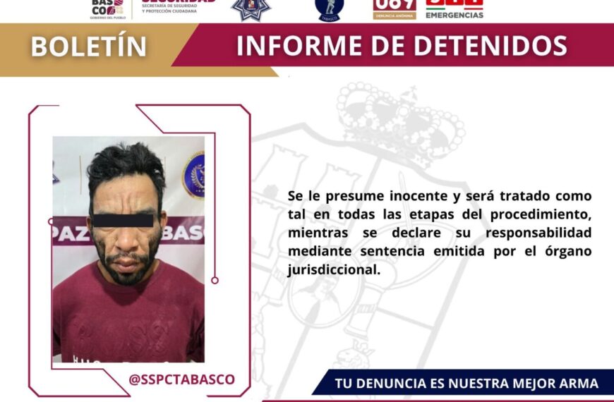 Aseguran SSPC y FIRT Olmeca a una persona por presuntos delitos contra la Ley General de Salud