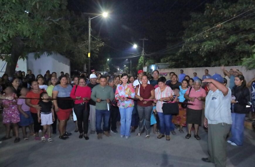 Yolanda Osuna mejora la calidad de vida con nuevo alumbrado en las rancherías Lázaro Cárdenas 1ª y Anacleto Canabal 4ª sección