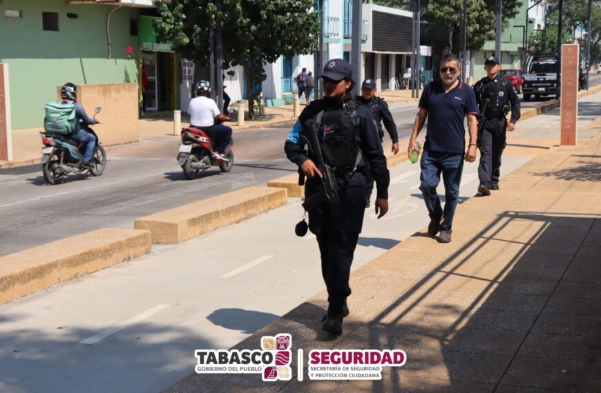Policía Metropolitana refuerza seguridad en el Malecón Carlos A. Madrazo