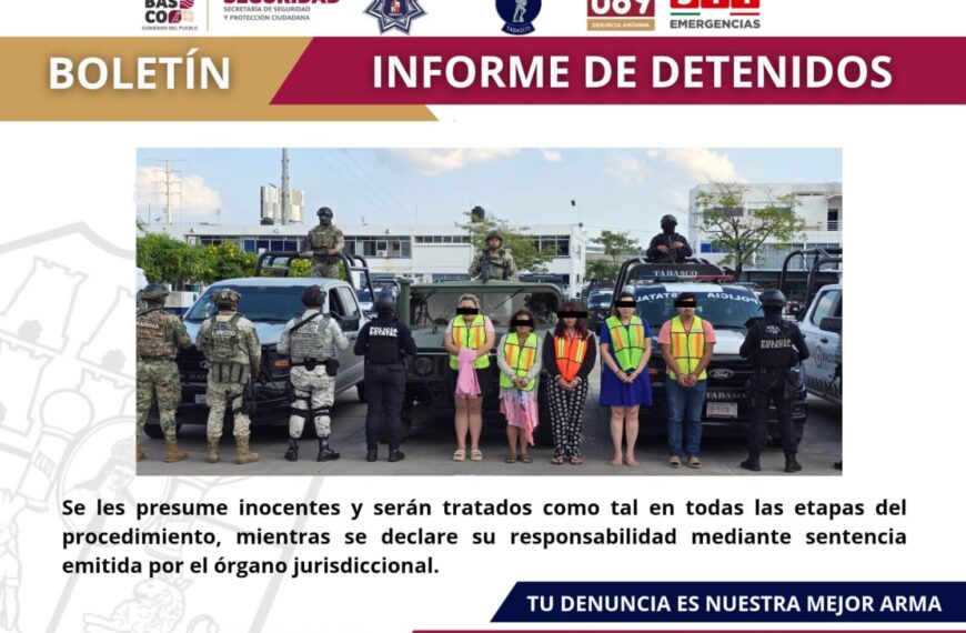 Detienen SSPC y FIRT Olmeca a 5 presuntos responsables de secuestro