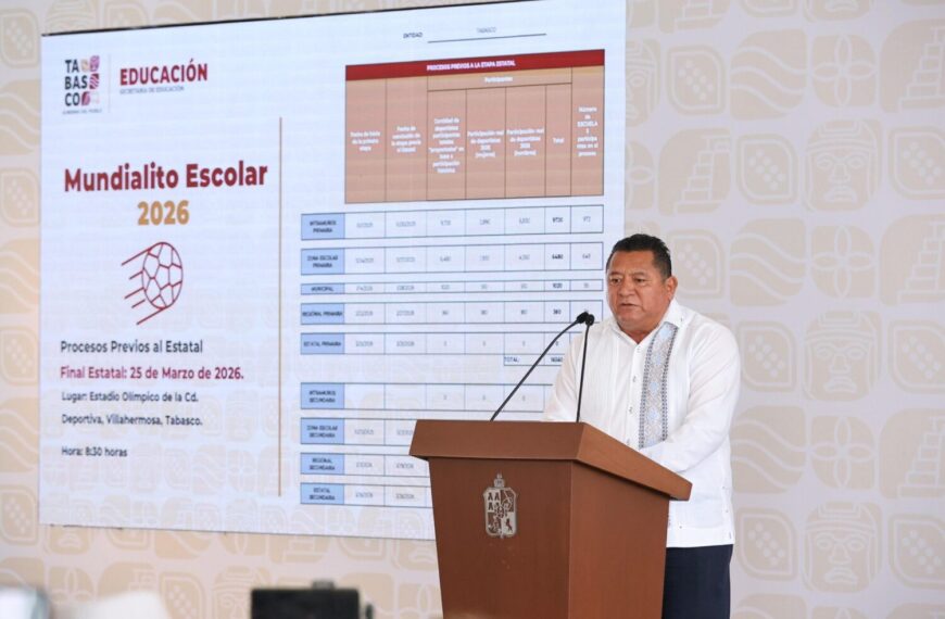 ¡Tabasco tendrá mundial! Gobierno del Pueblo respalda iniciativa federal de Mundial Social y anuncia Mundialito Escolar 2026