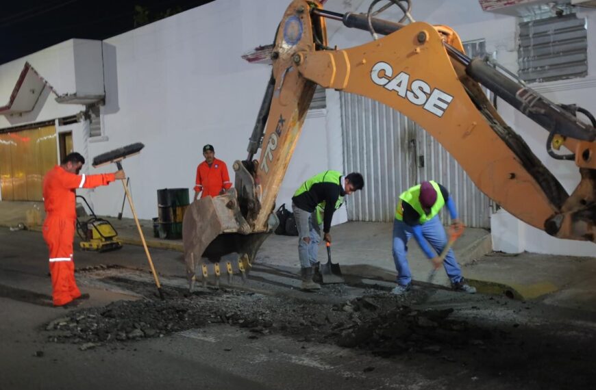 Avanzan trabajos nocturnos de mantenimiento en Avenida Mario Brown