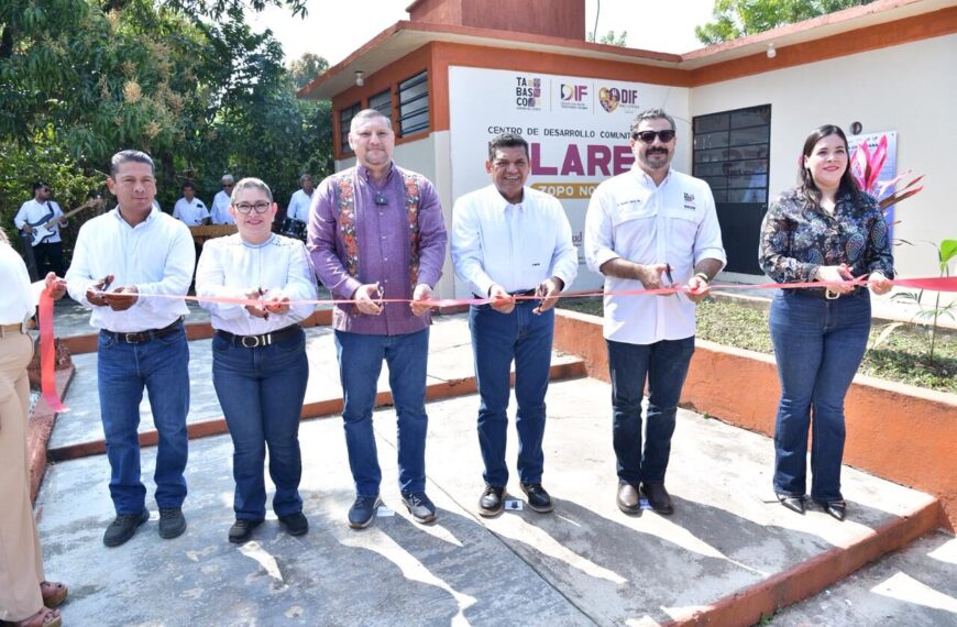 Inaugura Javier May noveno Centro Pilares en Zopo Norte, Macuspana; estos espacios fomentan el sentido de comunidad y el desarrollo integral de los jóvenes, afirma