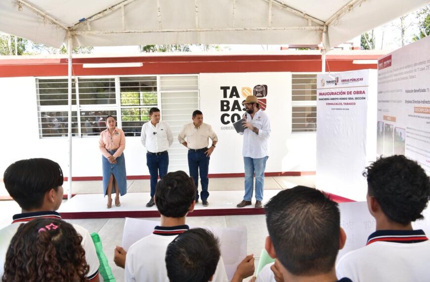 Entrega Javier May nuevas instalaciones del Telebachillerato Comunitario no. 7 en Comalcalco; se ejercen recursos sin precedentes en educación, afirmó