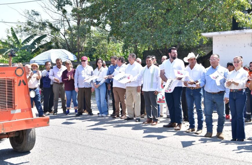 Inicia Gobierno del Pueblo rehabilitación del Libramiento a Dos Bocas en Paraíso; obra fortalecerá conectividad y economía regional