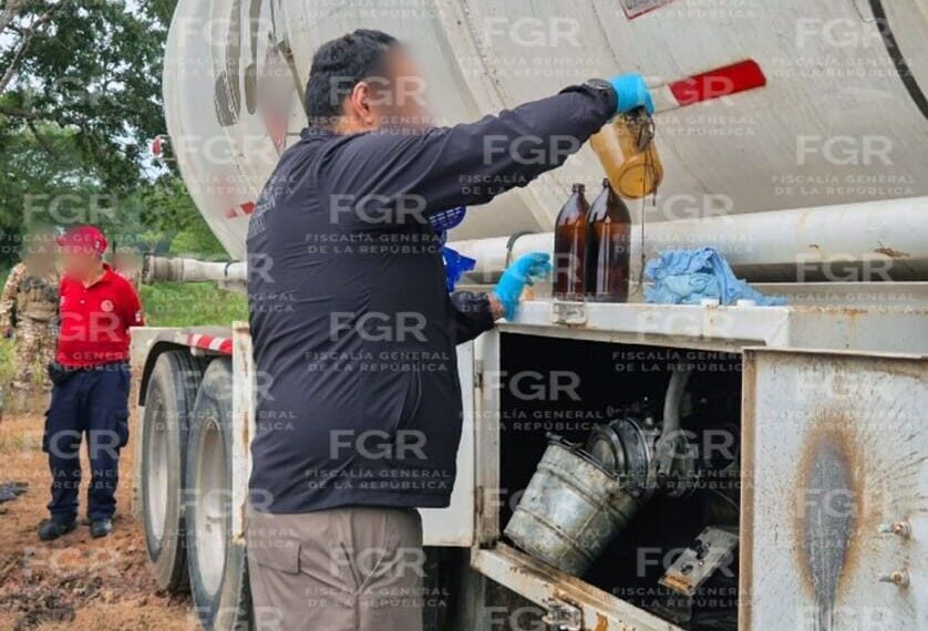 En cateo, FGR asegura aproximadamente 36 mil litros de hidrocarburo en Centro