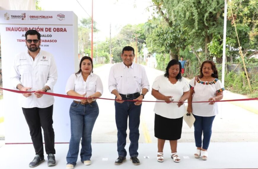 En Tenosique, entrega Javier May calles pavimentadas e instruye proyecto integral para resolver problemas de agua potable