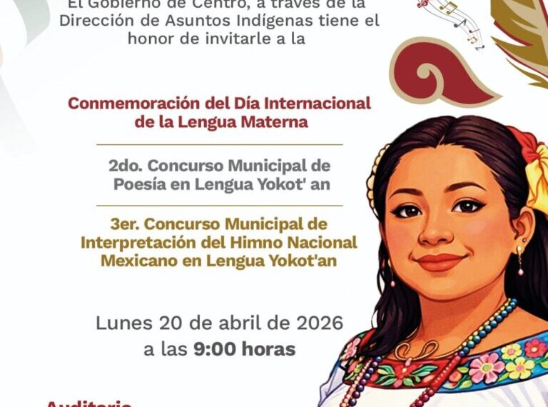 Emite Centro convocatorias para concursos de Poesía e Interpretación del Himno Nacional en Lengua Yokot’an