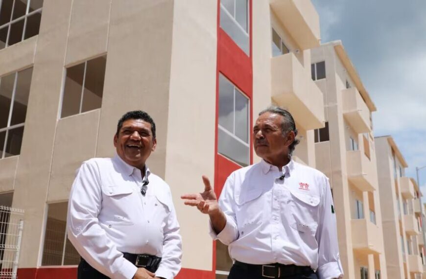 Construcción de 13 mil viviendas del Infonavit en Centro avanza conforme a lo programado con el impulso del Gobierno de México, constatan Javier May y Octavio Romero