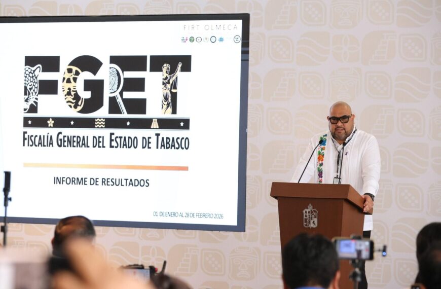 Cero impunidad en Tabasco; se registran resultados históricos en procuración de justicia durante el primer bimestre de 2026