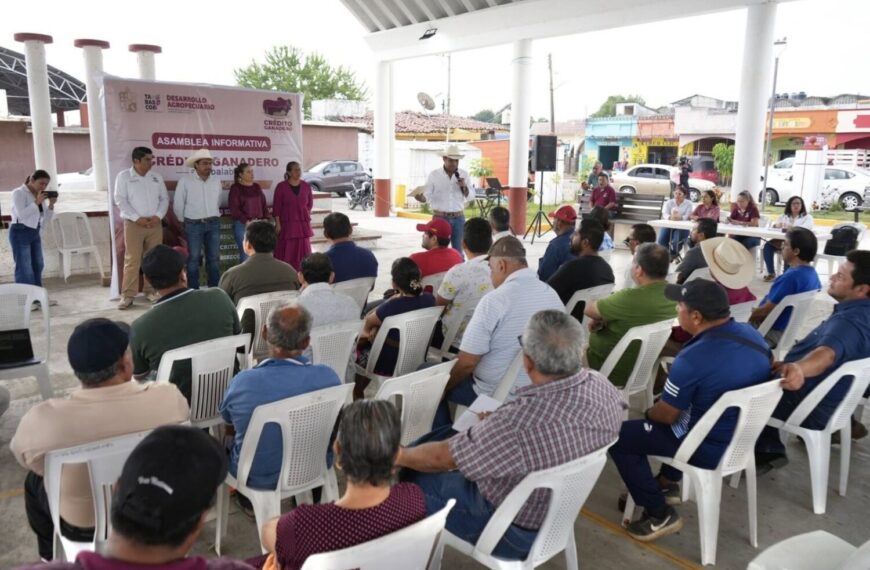 Inician asambleas informativas del programa Crédito Ganadero a la Palabra en Cunduacán, Jalpa de Méndez y Nacajuca