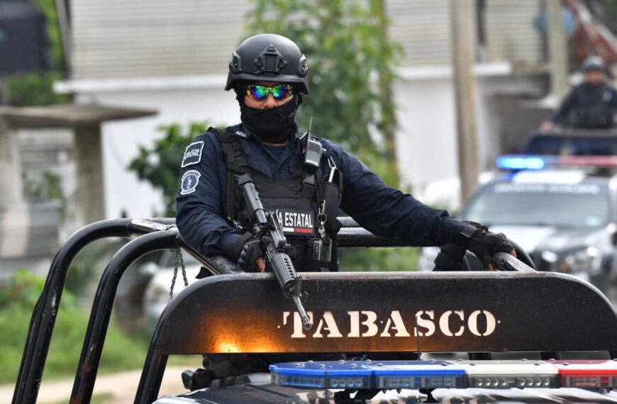 Gabinete de Seguridad reporta 34 detenciones y aseguramientos de armas, drogas y vehículos en Tabasco