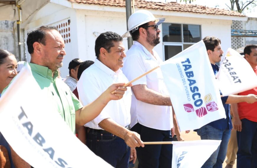Gobierno del Pueblo moderniza 6 cárcamos en Cárdenas; Javier May puso en marcha los trabajos que transforman la infraestructura sanitaria