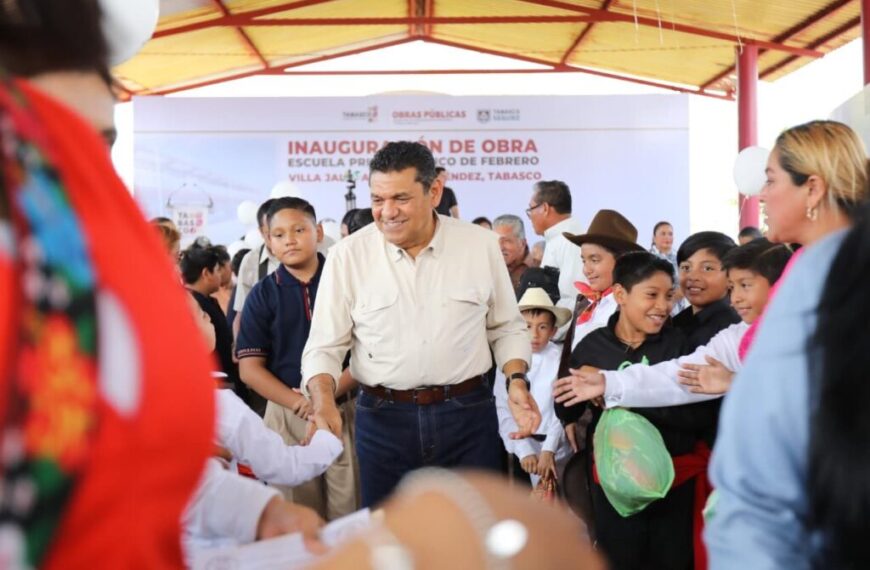Con 27 nuevas aulas, equipos y mobiliario dignifica Gobierno del Pueblo escuelas de Nacajuca y Jalpa