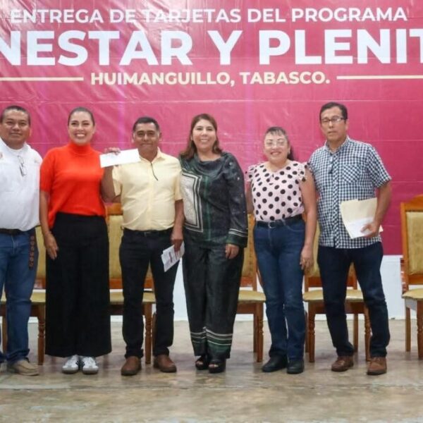 Entregan en Huimanguillo tarjetas de Bienestar y Plenitud a nuevos beneficiarios