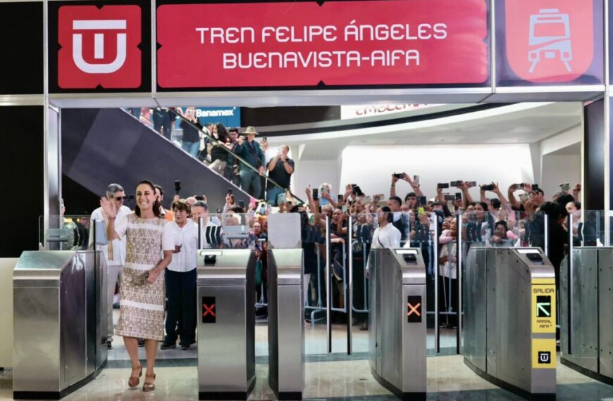 Inaugura Sheinbaum el Tren Felipe Ángeles estación Buenavista-AIFA