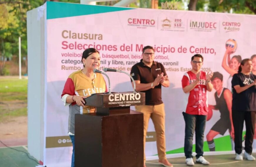 Premia Yolanda Osuna a deportistas de Centro que competirán en Ligas Deportivas Estatales 2026