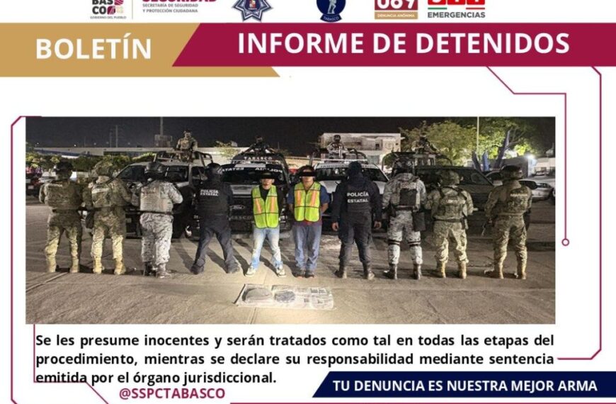 Detiene SSPC a dos masculinos por tentativa de robo a comercio y delitos contra la salud