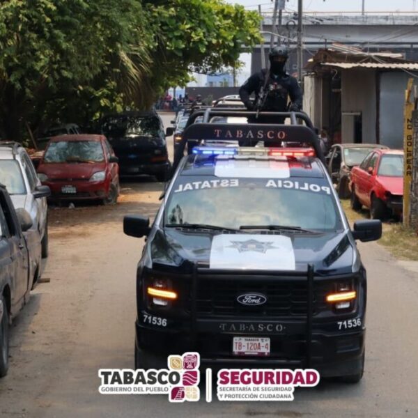 La SSPC mantiene recorridos diarios para la tranquilidad de las familias en Tabasco