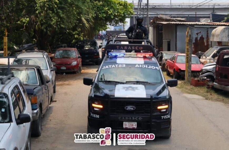 La SSPC mantiene recorridos diarios para la tranquilidad de las familias en Tabasco