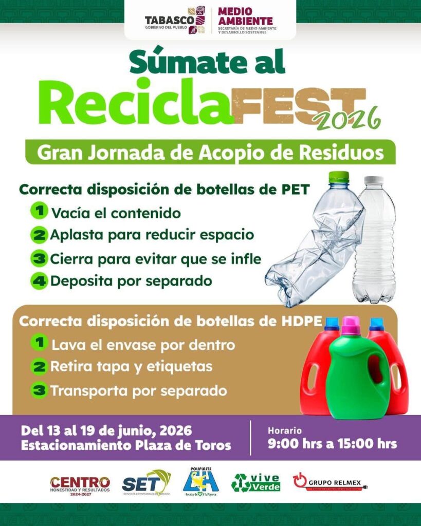 Hoy comienza por segunda ocasión el ReciclaFest 2026