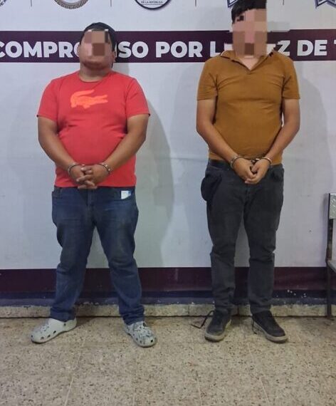 Detiene SSPC a dos sujetos por conducir vehículo con reporte de robo en Centro