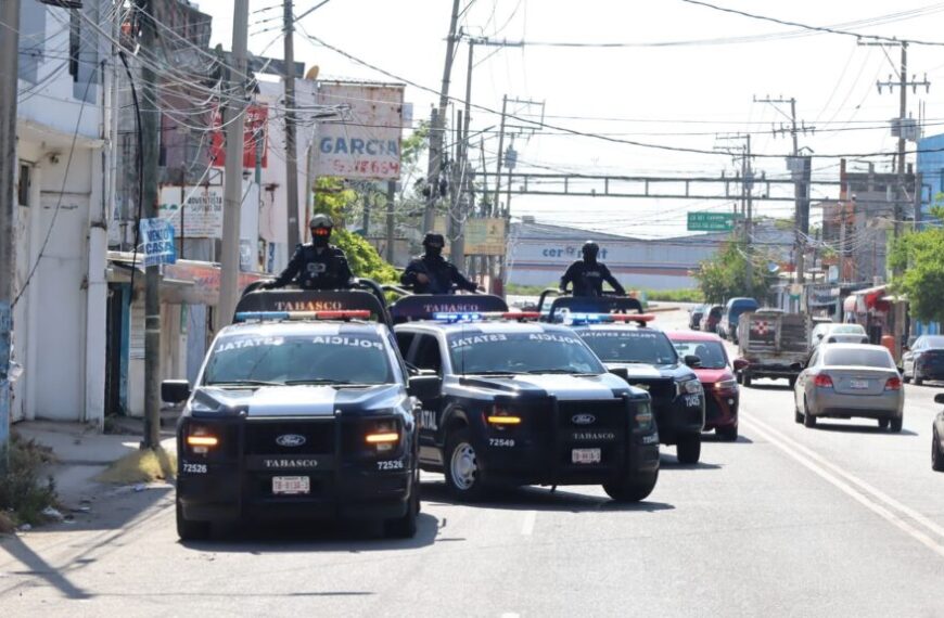 Realiza SSPC recorridos de seguridad en Villahermosa