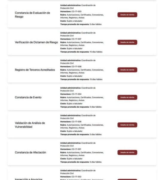 Centro: Incorpora nuevos trámites digitalesde Protección Civil al Portal de Trámites