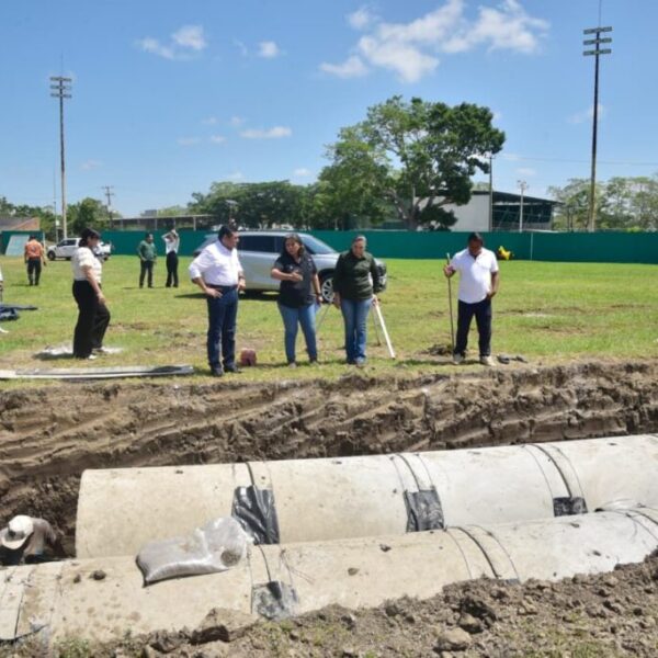Avanza obra integral en la cabecera municipal de Cunduacán; ayudará a evitar anegaciones en tiempos de lluvias