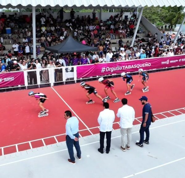 Inaugura Javier May Campeonato Nacional de Patinaje de Velocidad 2026