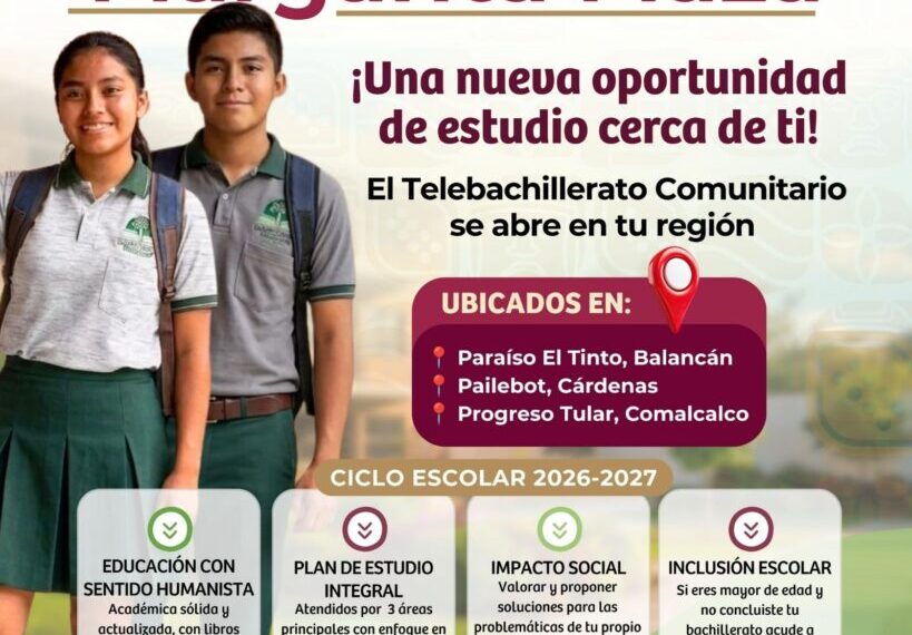 Amplía Secretaría de Educación oportunidades para cursar el bachillerato en cinco municipios