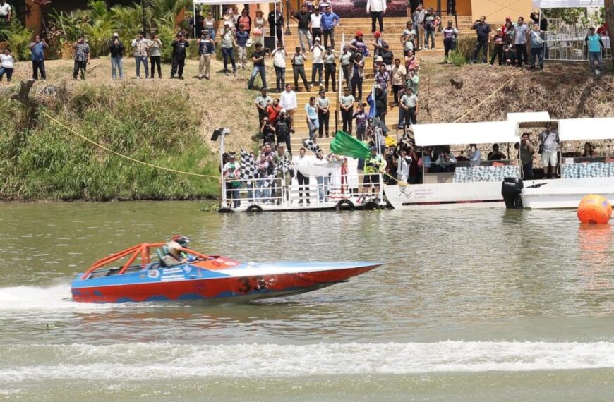 El malecón de Villahermosa se llena de vida y ambiente deportivo con el regreso de la Gran Carrera Motonáutica ’50 Leguas del Grijalva 2026′