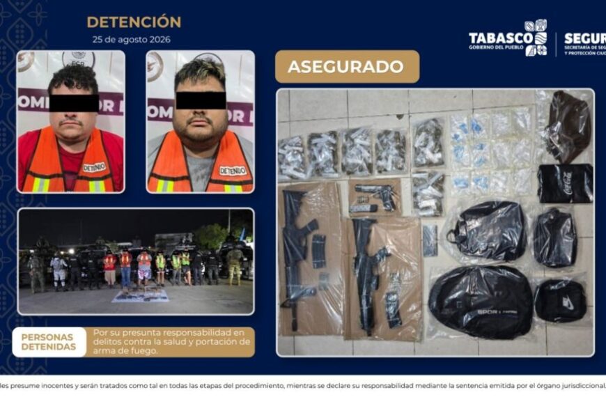 Asegura FIRT a seis presuntos generadores de violencia en Villahermosa; entre ellos “El Diablo”, presunto jefe de plaza.
