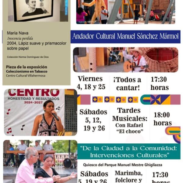 Invita Centro a disfrutar agenda cultural con más de 50 actividades gratuitas en septiembre patrio