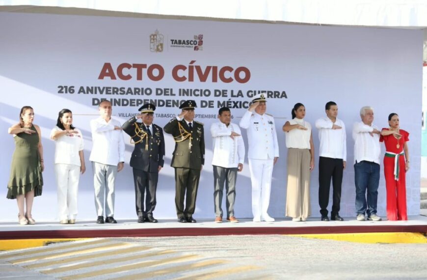 Conmemora Javier May 216 aniversario del inicio de la Independencia de México