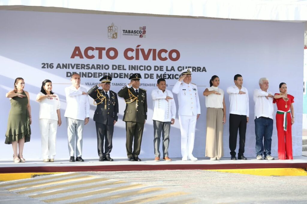 Conmemora Javier May 216 aniversario del inicio de la Independencia de México
