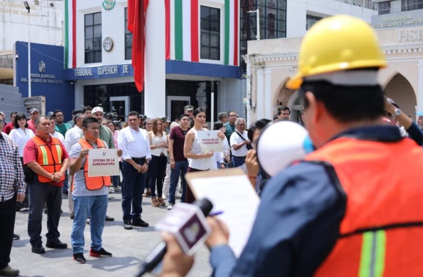 Con participación activa, ordenada y responsable de la población, gobernador Javier May encabeza en Tabasco el Segundo Simulacro Nacional 2026