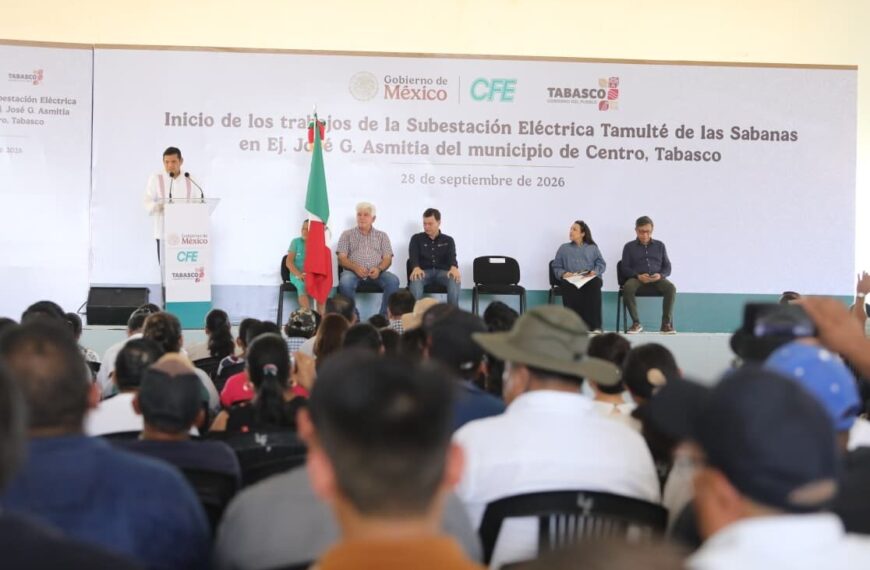 Cumple Javier May con zona indígena Yokot’an: arranca construcción de subestación eléctrica en Tamulté de las Sabanas