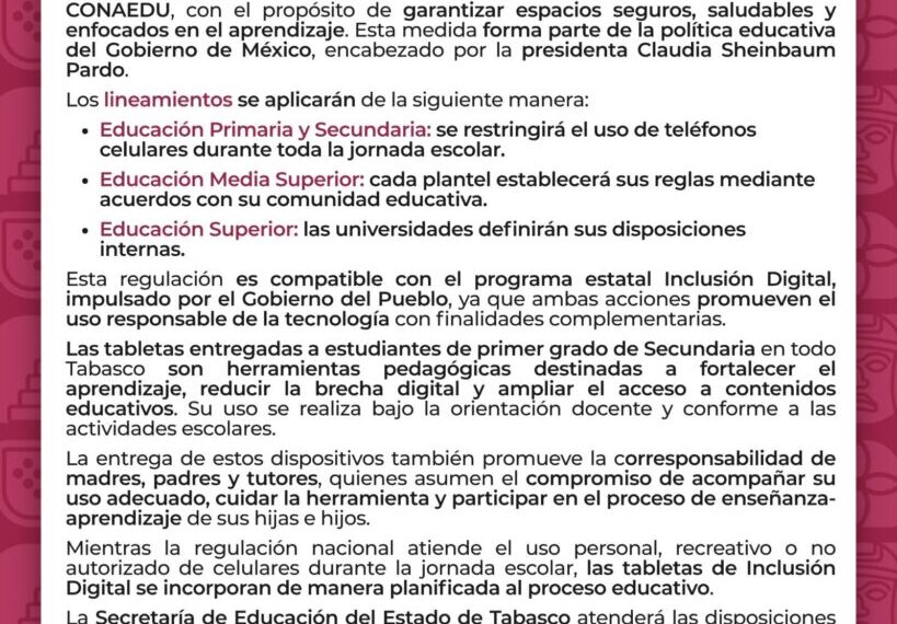 Inclusión Digital es compatible con la regulación del uso de celulares en las escuelas
