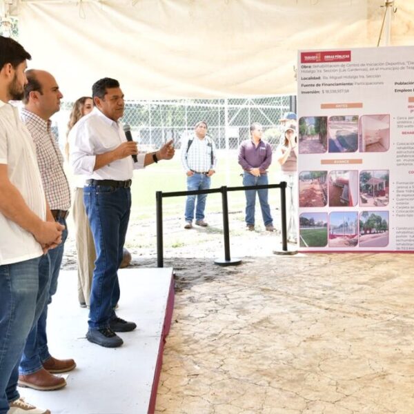 Tras 20 años en el abandono, Gobierno del Pueblo rescata centro deportivo de Teapa con 18.3 mdp