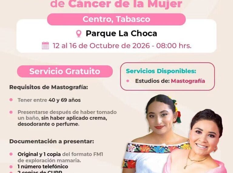 Realizará Salud Campaña de Mastografía Gratuita en el Parque La Choca