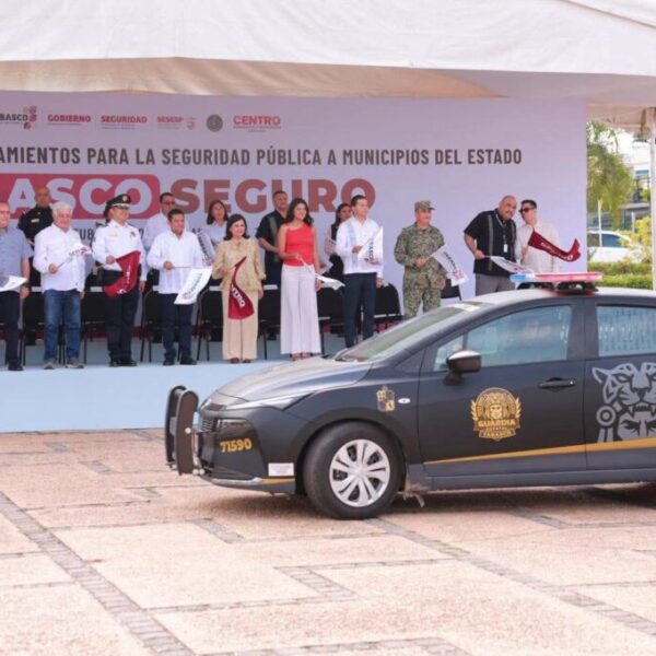 Entrega Centro a la SSPC de Tabasco 29 patrullas para fortalecer la seguridad en el municipio