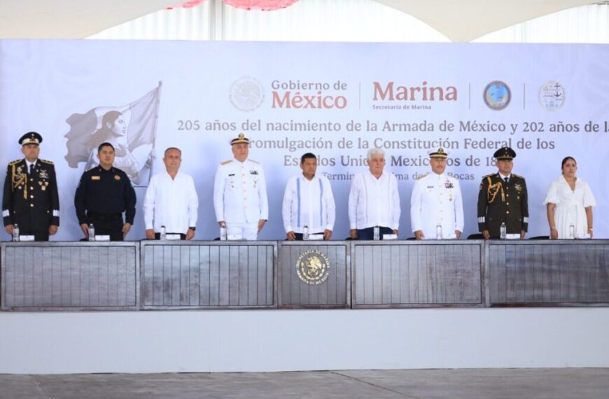 Desde Dos Bocas, Gobierno del Pueblo conmemora la historia de la Armada de México y Constitución de 1824
