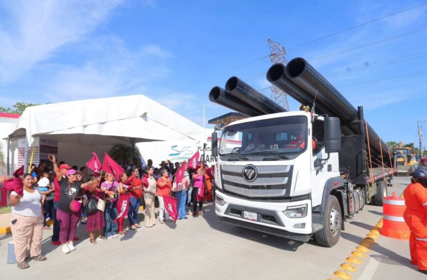 Da Yolanda Osuna inicio a la construcción del circuito de agua potable Emiliano Zapata-Anacleto Canabal