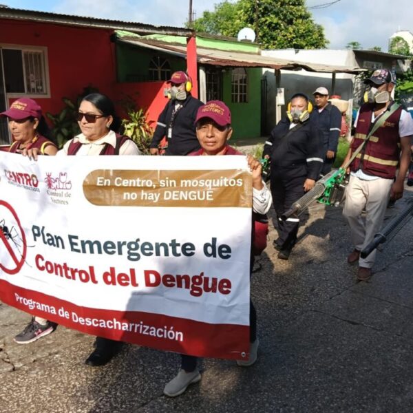 Fortalecen Alcaldía y Jurisdicción Sanitaria de Centro acciones contra el dengue en Casa Blanca